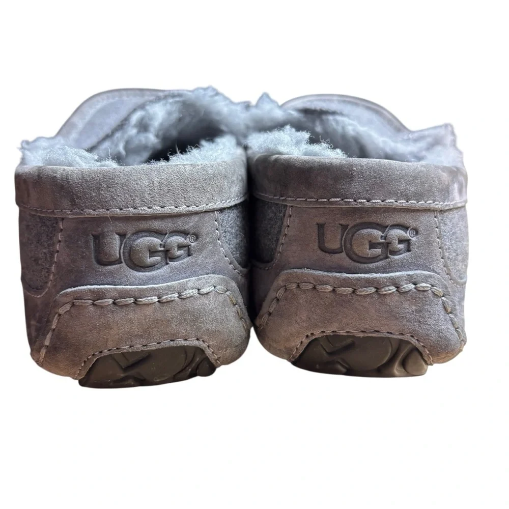 UGG Ascot Gray Wool Slippers w/Wool Fleece Lining – Men’s Sz 7/Women’s 8.5